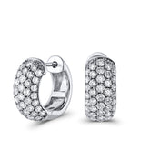 Diamond Pave Hoop Earrings (2.00ct) - Dracakis Jewellers